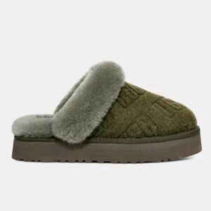 UGG Disquette Felted Platform Slippers